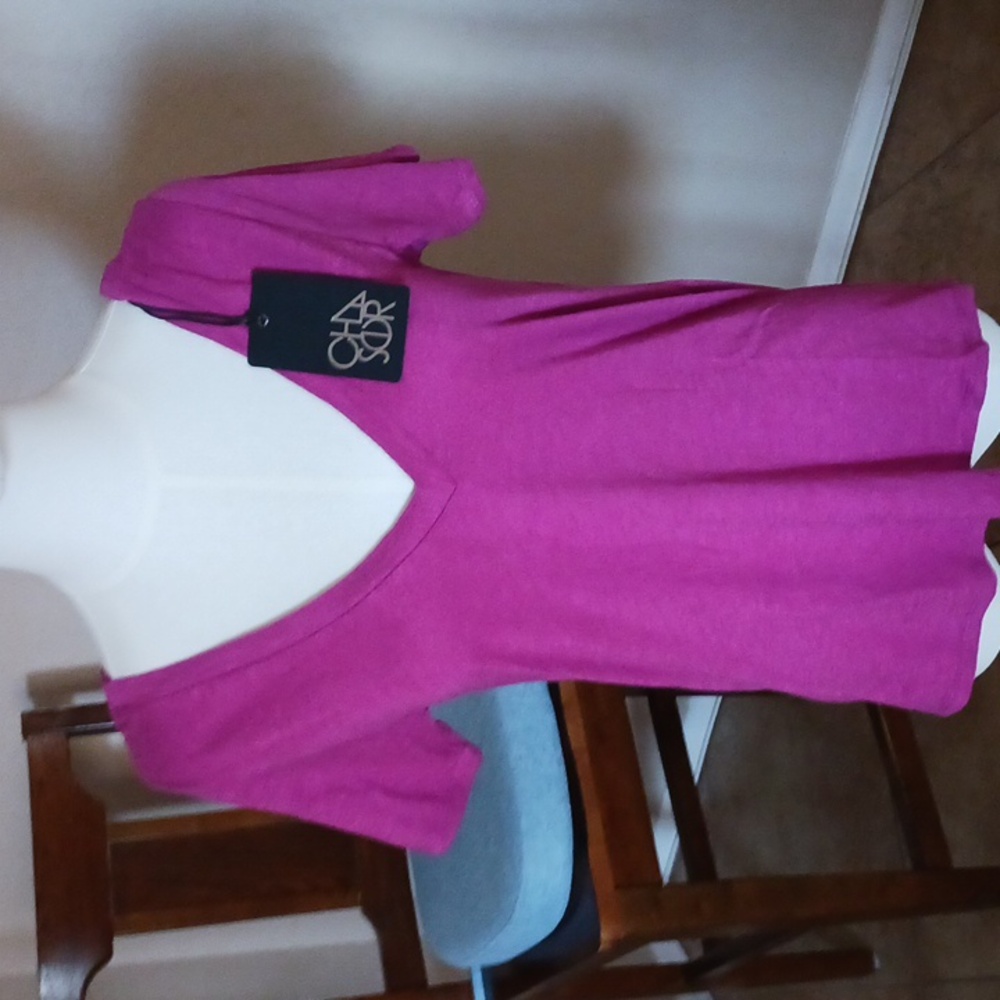 NWT Chaser Magenta Fitted Short Sleeve Tee